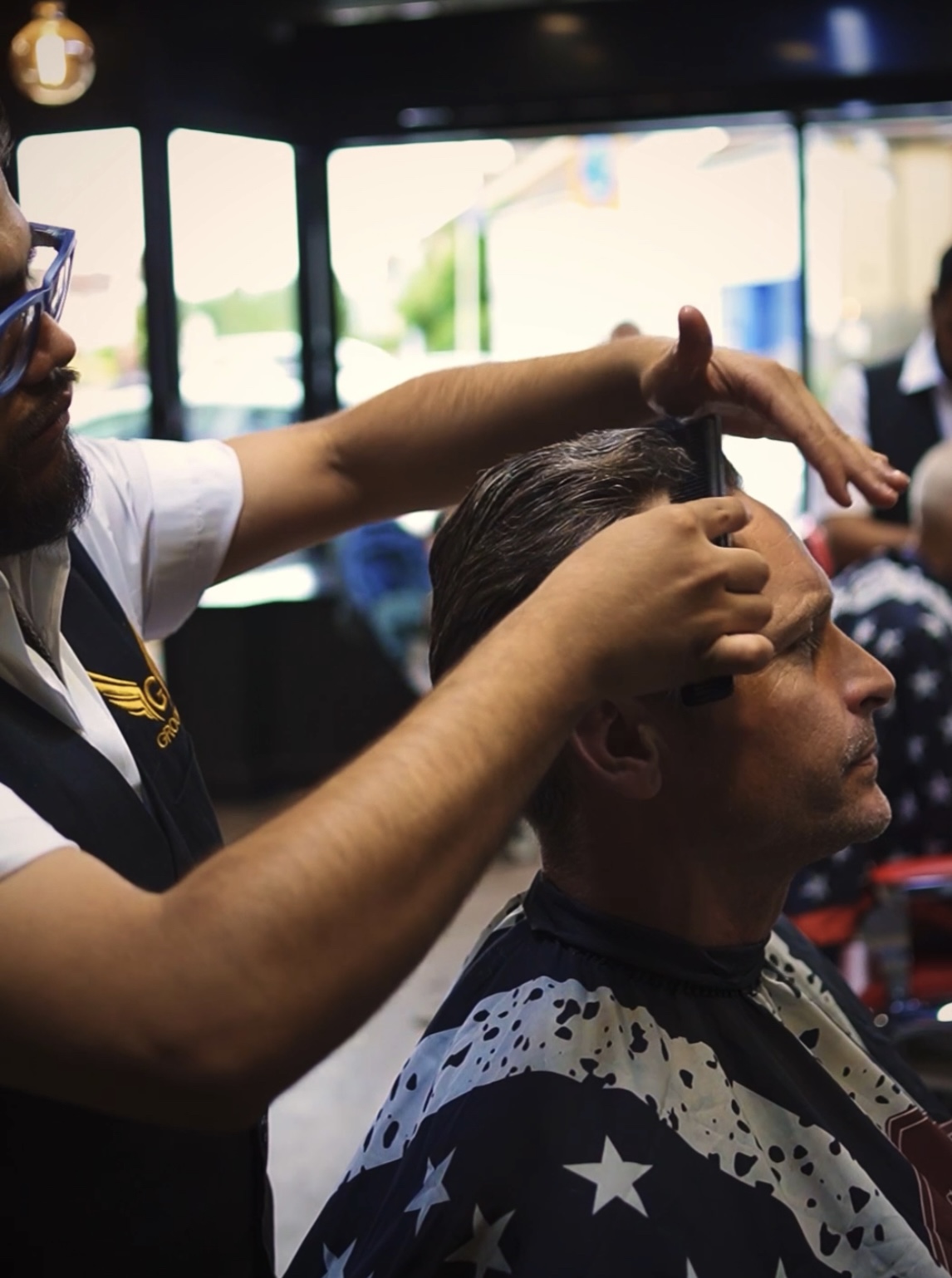 A precision cut in progress at Groom Balham